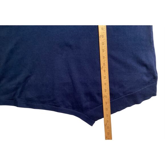 Lisa Todd Asymmetrical Butterfly Sweater 100% cotton size 2X navy - Picture 3 of 5